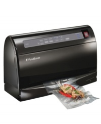Keep food fresh and full of taste! Space-saving in design, this vacuum sealer locks air out with 2 different types of seals and 2 different speeds, extending the life of your meals and eliminating waste. 1-year warranty. Keep food fresh and full of taste! Space-saving in design, this vacuum sealer locks air out with 2 different types of seals and 2 different speeds, extending the life of your meals and eliminating waste. 1-year warranty.