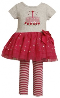 Bonnie Jean Girls 2-6x Birthday Capri Set, Pink, 4T Bonnie Jean Girls 2-6x Birthday Capri Set, Pink, 4T