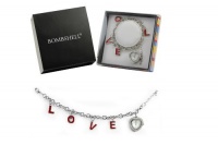 Bombshell Women's SWN-0671 Love Charm Bracelet Heart Shape Dial Watch Bombshell Women's SWN-0671 Love Charm Bracelet Heart Shape Dial Watch
