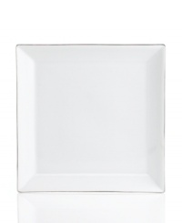 Simply elegant from Charter Club dinnerware. Dishes like the Platinum Fine Line square plates are for everyday meals but have a banded edge that shines on formal tables. A flawless choice for every occasion. Simply elegant from Charter Club dinnerware. Dishes like the Platinum Fine Line square plates are for everyday meals but have a banded edge that shines on formal tables. A flawless choice for every occasion.