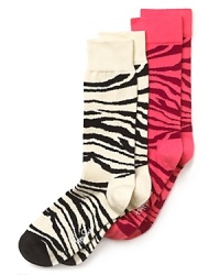 Zebra stripes enliven this Happy Socks crew style. Zebra stripes enliven this Happy Socks crew style.