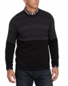 Perry Ellis Men's Fair Isle Crew Neck Sweater