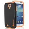 GreatShield NEON Series PC + Silicone Dual Layer Hybrid Case for Samsung Galaxy S4 SIV S IV / GT-I9500 - Black & Orange