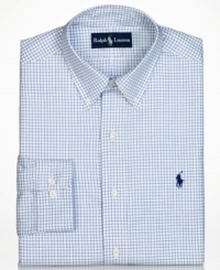 Versatile enough for year-round style and everyday cool, this Polo Ralph Lauren dress shirt is a prime time player for workweek rotation. Versatile enough for year-round style and everyday cool, this Polo Ralph Lauren dress shirt is a prime time player for workweek rotation.