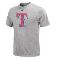 MLB Mens Texas Rangers Bases Loaded Steel Heather Short Sleeve Basic Tee By Majestic MLB Mens Texas Rangers Bases Loaded Steel Heather Short Sleeve Basic Tee By Majestic