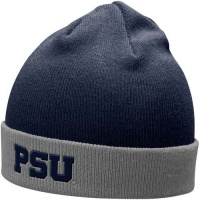 NCAA Nike Penn State Nittany Lions Navy Blue-Gray Roll Top Knit Beanie NCAA Nike Penn State Nittany Lions Navy Blue-Gray Roll Top Knit Beanie
