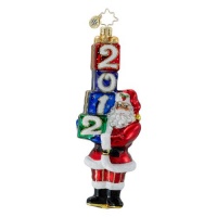Christopher Radko Dated for Delivery 2012 Glass Santa Christmas Ornament; Exclusively for Dillard's Christopher Radko Dated for Delivery 2012 Glass Santa Christmas Ornament; Exclusively for Dillard's