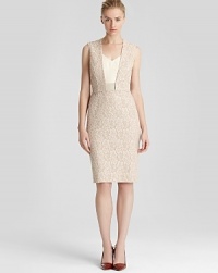 A figure-hugging REISS dress never fails to please, but update a classic with contemporary details and you have a winner. The contrast colors, accents and inset panel lead this '40s-inspired number into modern-and feminine-territory. A figure-hugging REISS dress never fails to please, but update a classic with contemporary details and you have a winner. The contrast colors, accents and inset panel lead this '40s-inspired number into modern-and feminine-territory.