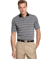 Tonal horizontal golf shirt by Greg Norman for Tasso Elba. Makes a great gift. Tonal horizontal golf shirt by Greg Norman for Tasso Elba. Makes a great gift.