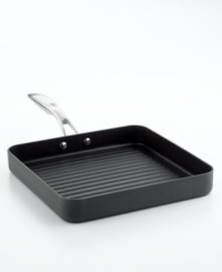 Great grilling is not just for the great outdoors. This hard-anodized aluminum grill spreads heat quickly and evenly for perfectly prepared meals, while a nonstick cooking surface, complete with raised grilling ridges, makes it easy to cook healthier with low or no fat. Limited lifetime warranty. Great grilling is not just for the great outdoors. This hard-anodized aluminum grill spreads heat quickly and evenly for perfectly prepared meals, while a nonstick cooking surface, complete with raised grilling ridges, makes it easy to cook healthier with low or no fat. Limited lifetime warranty.