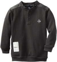 LRG - Kids Boys 2-7 Wave Length Henley Tee, Charcoal, 3T LRG - Kids Boys 2-7 Wave Length Henley Tee, Charcoal, 3T