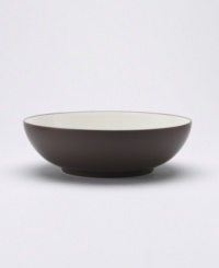 Crafted from versatile stoneware, this round vegetable bowl is perfect for casual dining and elegant entertaining. The deep chocolate brown color enriches any tabletop while the classic shape makes this bowl a practical choice. Crafted from versatile stoneware, this round vegetable bowl is perfect for casual dining and elegant entertaining. The deep chocolate brown color enriches any tabletop while the classic shape makes this bowl a practical choice.