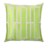 Trina Turk Embroidered Triptych Pillow, Green, 20 x 20 Trina Turk Embroidered Triptych Pillow, Green, 20 x 20