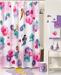 Just a little bit of pixie dust gives a magical look to your space. This Fairies Rosey bath rug from Disney is truly enchanting to little ones, featuring the one and only Tinkerbell. Just a little bit of pixie dust gives a magical look to your space. This Fairies Rosey bath rug from Disney is truly enchanting to little ones, featuring the one and only Tinkerbell.