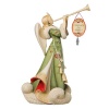 Enesco Heart of Christmas Deluxe Angel with Trumpet Figurine, 10.43-Inch