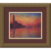 Dusk, Sunset in Venice, 1908 Framed Wall Art by Claude Monet - 16.12W x 14.12H in. Dusk, Sunset in Venice, 1908 Framed Wall Art by Claude Monet - 16.12W x 14.12H in.