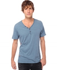 Raise your casual game with this hip henley t-shirt from Buffalo David Bitton. Raise your casual game with this hip henley t-shirt from Buffalo David Bitton.