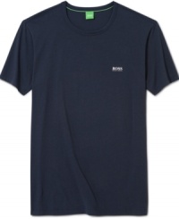 BOSS Green complements your casual look with a smart and simple t-shirt for summer. BOSS Green complements your casual look with a smart and simple t-shirt for summer.