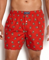 A classic boxer gets a lively print to add to your style from Ralph Lauren. A classic boxer gets a lively print to add to your style from Ralph Lauren.
