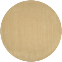 Area Rug 6x6 Round Solid/Striped Sand Color - Surya Mystique Rug from RugPal Area Rug 6x6 Round Solid/Striped Sand Color - Surya Mystique Rug from RugPal