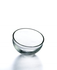 Yet another reason to indulge in dessert, the Gourmet Bubble ice cream bowls from French Home feature simple, luminous glass with a fun angled edge. Yet another reason to indulge in dessert, the Gourmet Bubble ice cream bowls from French Home feature simple, luminous glass with a fun angled edge.