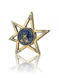 Stand out in a crowd like an evening star. This exquisite gold star has a blue-grey center with twinkling crystals reminiscent of a romantic evening sky. Open the exquisitely detailed compact to reveal Private Collection Tuberose Gardenia in long-lasting solid perfume. Elegantly boxed, with a velvety pouch. Approximate dimensions: 2 wide. Stand out in a crowd like an evening star. This exquisite gold star has a blue-grey center with twinkling crystals reminiscent of a romantic evening sky. Open the exquisitely detailed compact to reveal Private Collection Tuberose Gardenia in long-lasting solid perfume. Elegantly boxed, with a velvety pouch. Approximate dimensions: 2 wide.