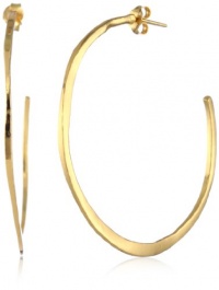 gorjana Arc Hoops Large High Shine Gold-Plated Earrings gorjana Arc Hoops Large High Shine Gold-Plated Earrings