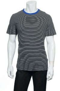 Kenneth Cole Reaction 093 Black Combo (black, white and royal) Horizontal Stripes SS T-Shirt Kenneth Cole Reaction 093 Black Combo (black, white and royal) Horizontal Stripes SS T-Shirt