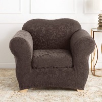Sure Fit Stretch Jacquard Damask Chair Cover Size-Color - Chair - Espresso Sure Fit Stretch Jacquard Damask Chair Cover Size-Color - Chair - Espresso