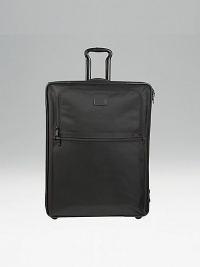 A larger wheeled case with superb versatility thanks to expandable design and plenty of pockets inside and out. Main compartment with pop-up expansion Removable garment sleeve Two exterior zip accessories pockets Two inside accessories pockets plus tie pocket Top, side and bottom carry handles Telescoping handle Protective feet Tumi Tracer Protection Ballistic nylon 20W X 26H X 11D (13½D expanded) Imported A larger wheeled case with superb versatility thanks to expandable design and plenty of pockets inside and out. Main compartment with pop-up expansion Removable garment sleeve Two exterior zip accessories pockets Two inside accessories pockets plus tie pocket Top, side and bottom carry handles Telescoping handle Protective feet Tumi Tracer Protection Ballistic nylon 20W X 26H X 11D (13½D expanded) Imported