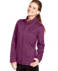 This sleek petite fleece jacket from Style&co. Sport is the perfect lightweight layer to ward off autumn chills!