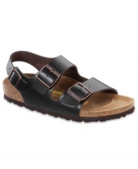 A cool complement to your warm weather wardrobe, these lightweight Birkenstock men's sandals put the finishing touches on any laid-back look. A cool complement to your warm weather wardrobe, these lightweight Birkenstock men's sandals put the finishing touches on any laid-back look.