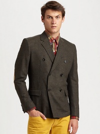 Add a professional polish to your after-work ensemble by pairing this luxurious, cashmere blazer accented with elbow patches for a dapper finish.Button-frontChest welt, waist flap pocketsCashmereDry cleanMade in Italy Add a professional polish to your after-work ensemble by pairing this luxurious, cashmere blazer accented with elbow patches for a dapper finish.Button-frontChest welt, waist flap pocketsCashmereDry cleanMade in Italy