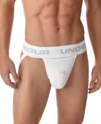 This jock from Under Armour® is ready to keep up with the most active lifestyle with comfort and support. This jock from Under Armour® is ready to keep up with the most active lifestyle with comfort and support.