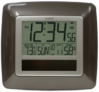 La Crosse Technology WT-8112U Solar Atomic Digital Clock with Indoor Temperature, Humidity