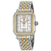 Michele Signature Deco Diamond Silver Guilloché Two-Tone Ladies Watch MWW06T000061 Michele Signature Deco Diamond Silver Guilloché Two-Tone Ladies Watch MWW06T000061