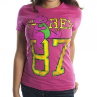 Barney T-rex Juniors Hot Pink Tee Barney T-rex Juniors Hot Pink Tee