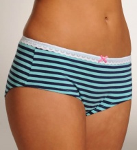 Betsey Johnson Women's Stretch Lo Rise Stripe Boyshort Betsey Johnson Women's Stretch Lo Rise Stripe Boyshort