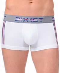 Introducing 2(x)ist's Athletic Range No Show Trunk, a trunk that combines high-fashion styling with the kind of high-tech features found on athletes' uniforms. Featuring the brand's famously supportive Contour Pouch and Pique-Fle(X), its proprietary blend of cotton, Modal, and spandex. Introducing 2(x)ist's Athletic Range No Show Trunk, a trunk that combines high-fashion styling with the kind of high-tech features found on athletes' uniforms. Featuring the brand's famously supportive Contour Pouch and Pique-Fle(X), its proprietary blend of cotton, Modal, and spandex.