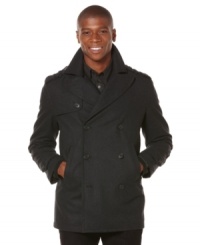 A winter-weather must-have. Perry Ellis' trend-defying pea coat will last you for seasons to come. A winter-weather must-have. Perry Ellis' trend-defying pea coat will last you for seasons to come.