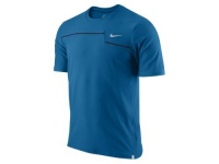 Nike Men's Tennis Challenger UV Zig Zag Shirt-Blue