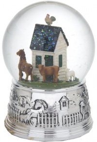Williamsburg by Reed & Barton Farmyard Friends Silver Plate Music Globe Williamsburg by Reed & Barton Farmyard Friends Silver Plate Music Globe
