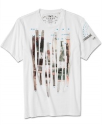 Snag some R&R any time with this sweet graphic tee from Guess. Snag some R&R any time with this sweet graphic tee from Guess.