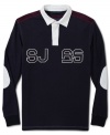 Get your style game on in this classic and cool Sean John rugby shirt.