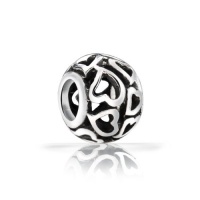 Bling Jewelry Open Heart Bead Filigree Sterling Silver Fits Pandora Charms Bling Jewelry Open Heart Bead Filigree Sterling Silver Fits Pandora Charms