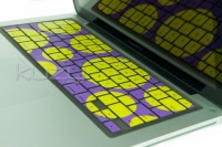 Kuzy - Circles Yellow/Purple Keyboard Silicone Cover Skin for MacBook / MacBook Pro 13 15 17 Aluminum Unibody (fits MacBook with or w/out Retina Display), MacBook Air 13 Kuzy - Circles Yellow/Purple Keyboard Silicone Cover Skin for MacBook / MacBook Pro 13 15 17 Aluminum Unibody (fits MacBook with or w/out Retina Display), MacBook Air 13