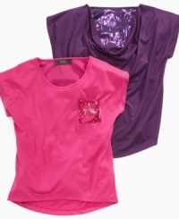 Give her closet a sparkly addition with one of these sequin tops form Jessica Simpson. Give her closet a sparkly addition with one of these sequin tops form Jessica Simpson.