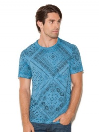 GUESS Myer Burnout Tee with Bandana Print GUESS Myer Burnout Tee with Bandana Print