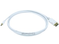 Monoprice 6ft 32AWG Mini DisplayPort to DisplayPort Cable - White Monoprice 6ft 32AWG Mini DisplayPort to DisplayPort Cable - White