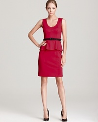 Make a chic statement in the office with this Nanette Lepore dress, adorned with a ladylike peplum. Make a chic statement in the office with this Nanette Lepore dress, adorned with a ladylike peplum.
